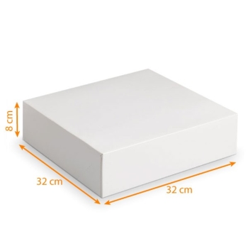 Boite carré blanche HAUTE 35,5x35,5xhauteur 22,8cm